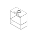 Steel cabinet with pedestal base for use with 30" gas inserts {CK-30}