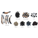 DRIFTWOOD 6 Piece Deluxe Media Set - Includes 6 logs, stones, pebbles, black fireglass and embers {DESIGN-MEDIA-6PCE}