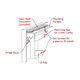 Appalachian All Glass fireplace door mounting diagram
