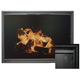 Arlington Fireplace Door for prefab fireplaces shown in Satin Black