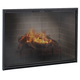 Stiletto Cutback Fireplace Door in Rustic Black