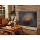 Stiletto Masonry Fireplace Door in Rustic Black 3 Sided With Damper
