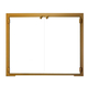 All Glass Legend Masonry Fireplace Door in Candlelight Brass