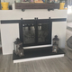 Custom Paterson sliding door for a customer's see through masonry fireplace - opposite side!