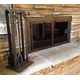 Black Rock Masonry Fireplace Door with matching Black Rock Fireplace Tool Set!