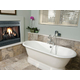 Brookfield ZC Deluxe Refacing in room setting - Rustic Black with Scroll louvers