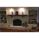 Cascade Arched Masonry Fireplace Door Matte Black with Cabinet Twin Doors and Clear Tempered Glass