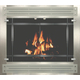 Contemporary Fireplace Reface in Clear Stainless Steel