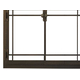 Craftsman Fireplace Door in Classic Bronze Bottom Left Corner Detail