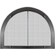 Full Arch Masonry Fireplace Door in Matte Black