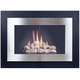 Saratoga Masonry Fireplace Door in Matte Black powder coat and plated brushed nickel doors