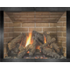Saratoga Hidden Frame Fireplace Door shown in Pewter overlay finish
