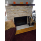 Satin Black Fremont Masonry Fireplace Trackless BiFold Door