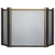 Appalachian Triple Panel Fireplace Screen shown in Bronzed Iron finish