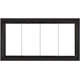 Zion Zero Clearance Fireplace Door - Matte Black - Square handles -  Clearview Bi-fold Doors