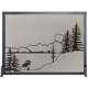 Alaskan Evening Decorative Fireplace Screen shown in Charcoal powder coat finish