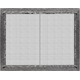 Laramie Fireplace Door in Charcoal with Square Handles on Clearview Cabinet Doors and Clear Tempered Glass with Cabinet Mesh Sparkguard