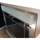 ZC Refacing in Clear Stainless Steel Finish with Etched Glass and Frosted Louvers