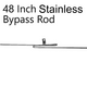 48 inch stainless steel bypass rod for fireplace mesh curtains