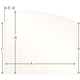A12 Specialty cut pyroceramic glass for wood stoves