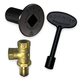 Flat black gas valve kit