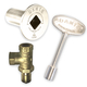 Satin nickel gas valve kit