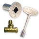 Pewter Shut Off Valve Kit For Log Lighters