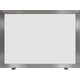 Pinnacle Glass Contemporary Single Panel Fireplace Screen shown in Brushed Nickel anodized finish with Grey tempered glass
