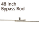 48 inch steel bypass rod for fireplace mesh curtains