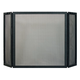 Allegheny Triple Panel Fireplace Screen shown in Matte Black powder coat finish