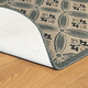 Pilgrim 23” x 36” Concentric Non-Slip Back Rectangular Hearth Rug | PG-19624 with Back View