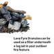 Use lava fyre granules underneath your Beachwood Stack fire pit log set!