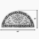 Minuteman 44” x 22” Oriental Beige Half-Round Hearth Rug | MM-H-24 Dimensions