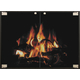 Vanguard Thinline Fireplace Door in Matte Black & Antique Steel Hinge And Knob