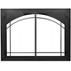 Carolina Arched Zero Clearance Fireplace Doors in Textured Black