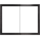 Slim Moderne Zero Clearance Fireplace Door in Rustic Black