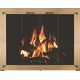 Appalachian Antique Brass Overlay Fireplace Door