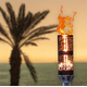 Bamboo tiki torch with vulcan ignition