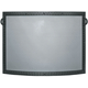 Denali Convex Single Panel Fireplace Screen shown in Textured Black powder coat finish