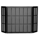 Edison triple panel fireplace screen shown in Matte Black