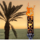 Plumeria tiki torch with vulcan ignition