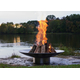 Fire Pit Art 34" Bella Vita Stainless Steel Wood Burning Fire Pit