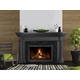 The Apex Masonry Fireplace Door installed (shown in Rustic Black)!