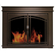 Farnworth Masonry Fireplace Door in Oil Rubbed Bronze finish - shown without riser bar