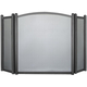 Appalachian Triple Panel Arched Fireplace Screen shown in Charcoal