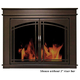 Farnworth masonry fireplace door shown without riser bar