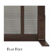 Flat style support feet come standard with the Relic fireplace screen.