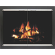 Inline Fireplace Door Black With Brushed Nickel Doors