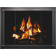 Appalachian Masonry Fireplace Door in Matte Black with cabinet mesh protection
