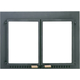 Supreme Seal Tempered Glass Masonry Fireplace Door in Black